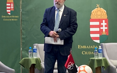 Dr. Szabó Lajos, múzeumunk igazgatója a „Mexikói magyar kulturális hetek” rendezvénysorozat keretében tartott előadást Guadalajarában Fekete Árpád labdarúgó edző pályájáról